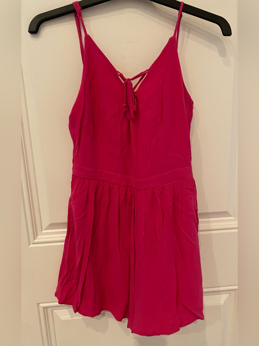 Hot Pink Spaghetti Strap Romper